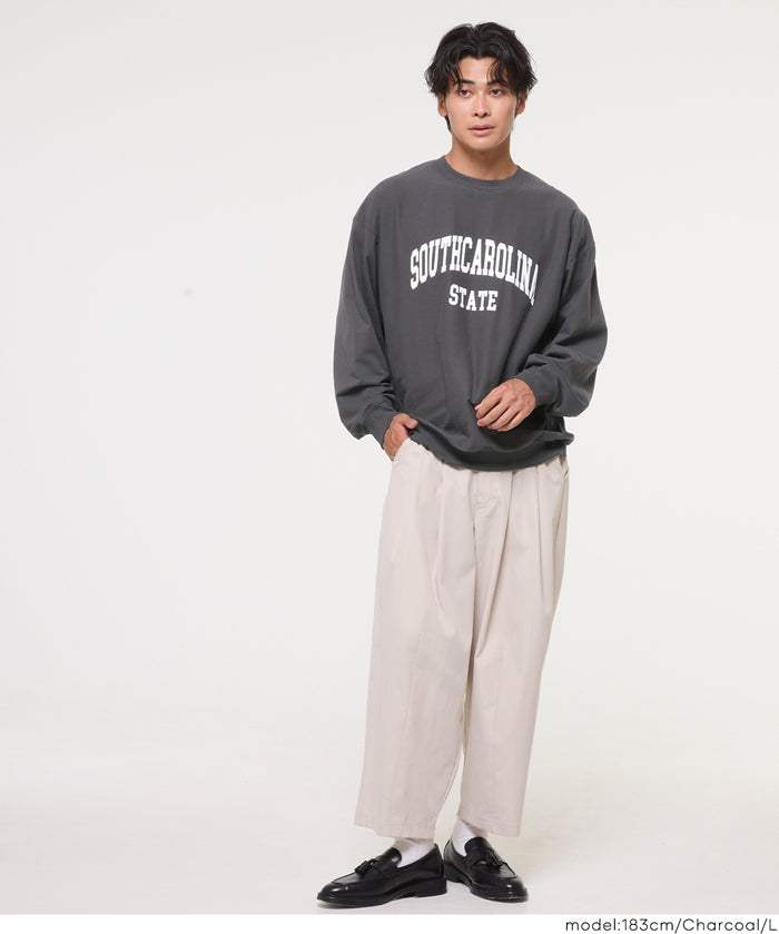 男裝英字LOGO長袖T衛衣