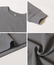 【壓紋機能】修身飛鼠長袖上衣