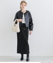 柔軟太空棉 休閒直筒半裙