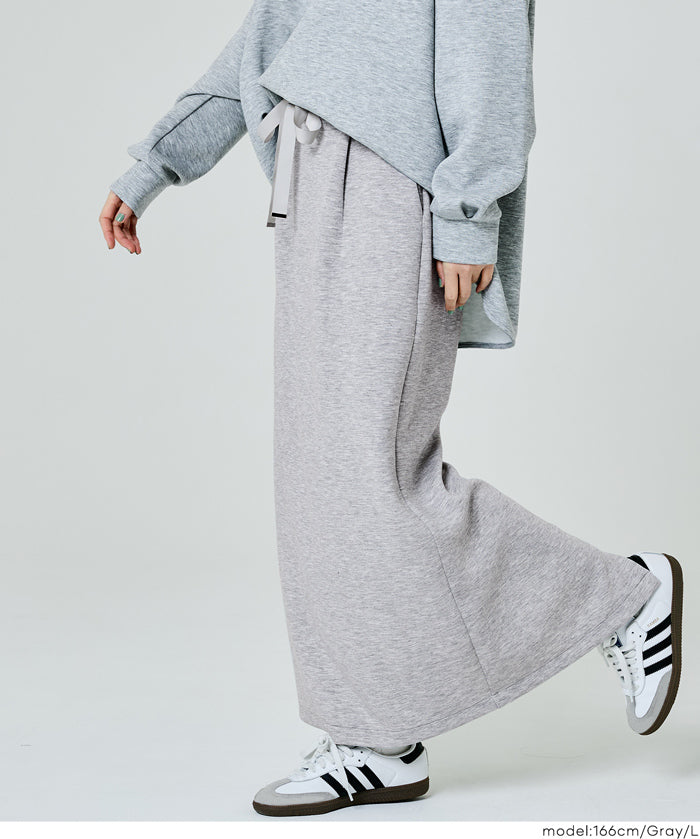 柔軟太空棉 休閒直筒半裙