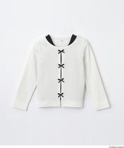 童裝可愛蝴蝶結兩層造型長袖上衣