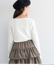 童裝可愛蝴蝶結兩層造型長袖上衣