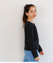 童裝可愛蝴蝶結兩層造型長袖上衣