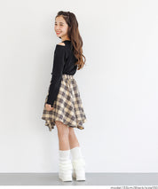 童裝不規則肩膀設計長袖上衣