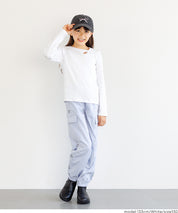 童裝不規則肩膀設計長袖上衣