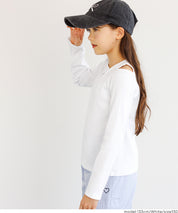 童裝不規則肩膀設計長袖上衣