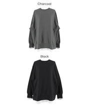 【重磅棉】假兩件層次造型棉質衛衣