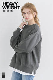 【重磅棉】假兩件層次造型棉質衛衣