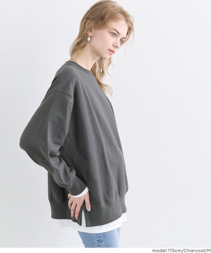 【重磅棉】假兩件層次造型棉質衛衣