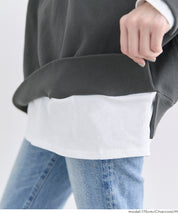 【重磅棉】假兩件層次造型棉質衛衣