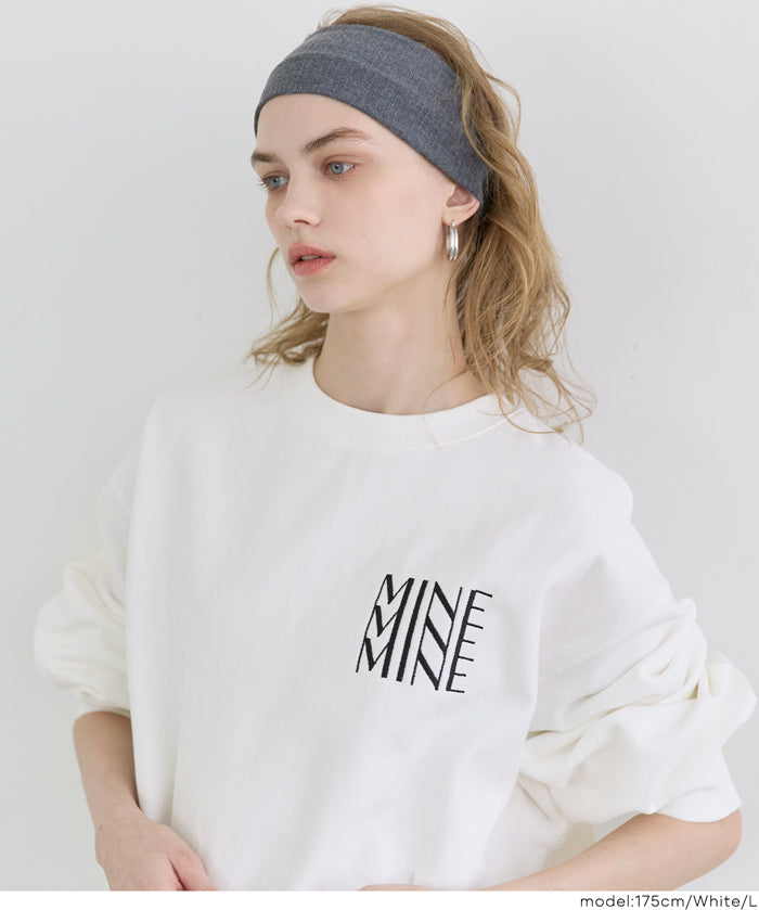 【重磅棉】袖口刺繡LOGO長袖衛衣 親子裝