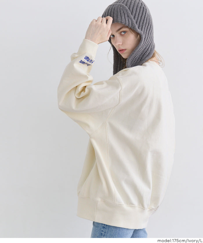 【重磅棉】袖口刺繡LOGO長袖衛衣 親子裝