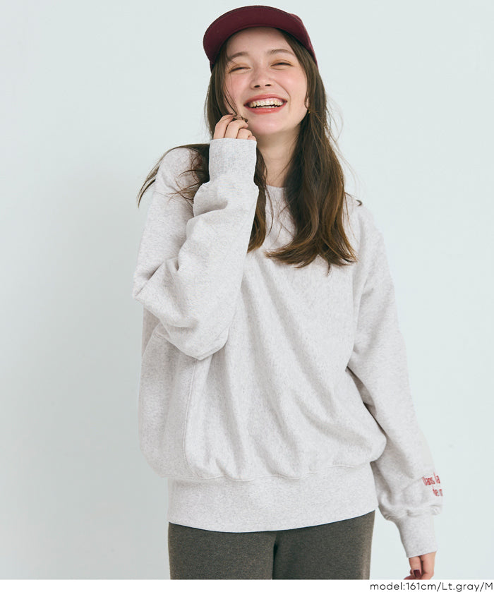 【重磅棉】袖口刺繡LOGO長袖衛衣 親子裝