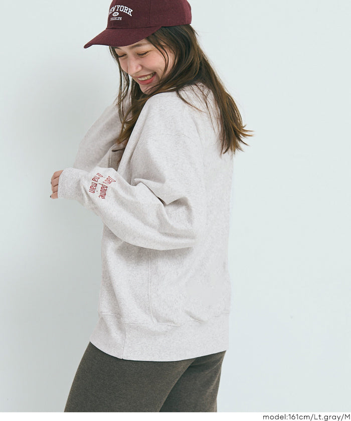 【重磅棉】袖口刺繡LOGO長袖衛衣 親子裝