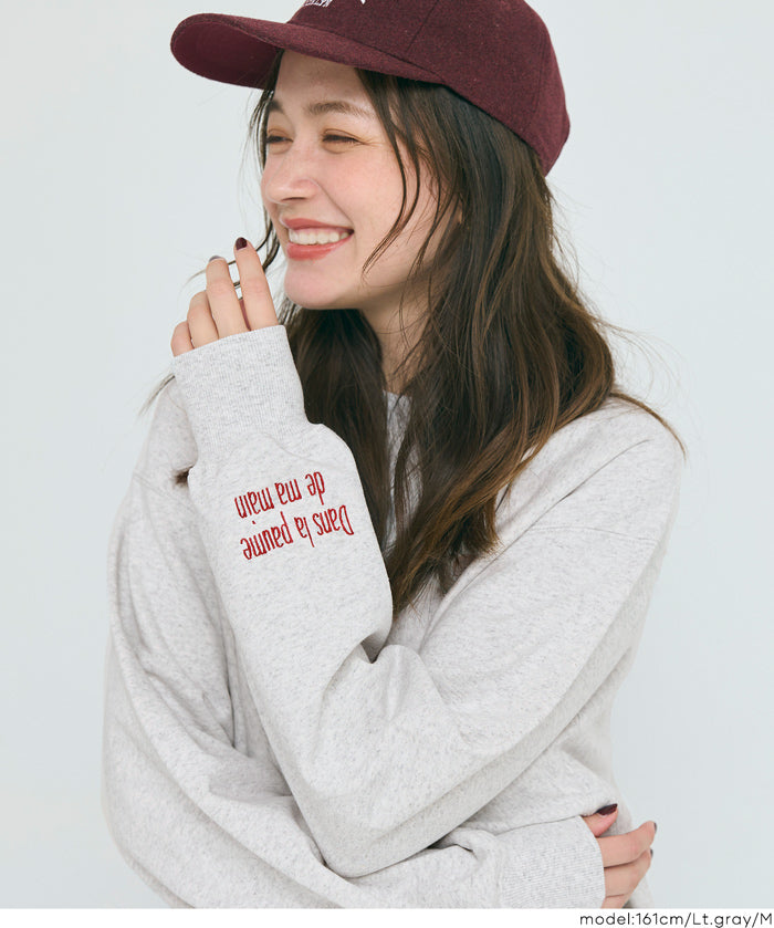 【重磅棉】袖口刺繡LOGO長袖衛衣 親子裝