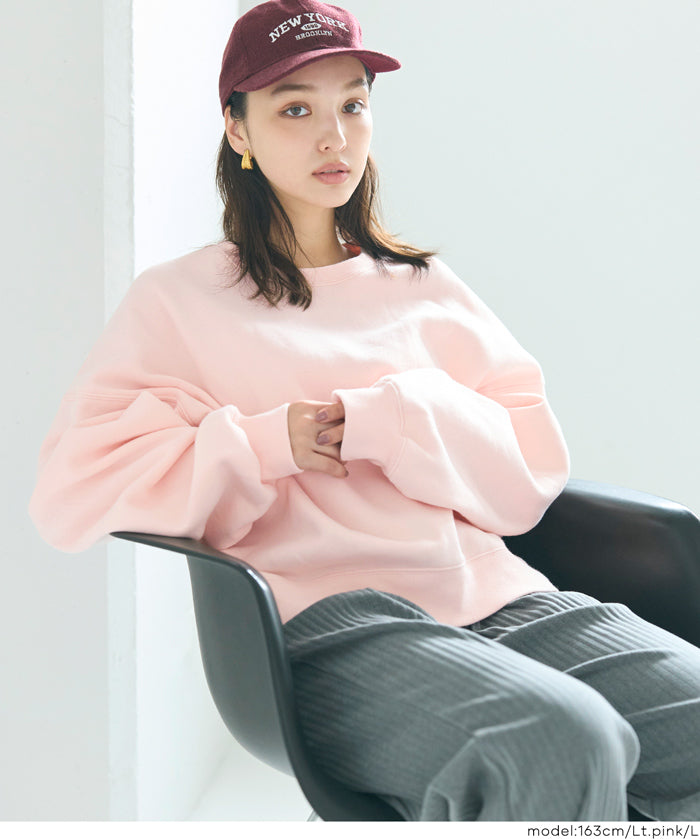 【重磅棉】素色復古刷色長袖衛衣