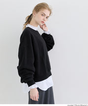 【重磅棉】素色復古刷色長袖衛衣