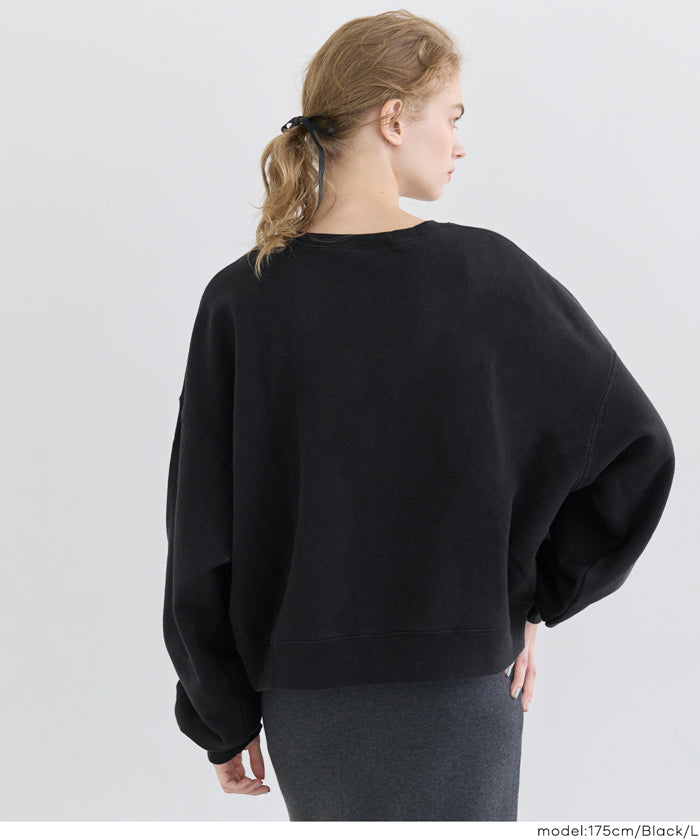 【重磅棉】素色復古刷色長袖衛衣