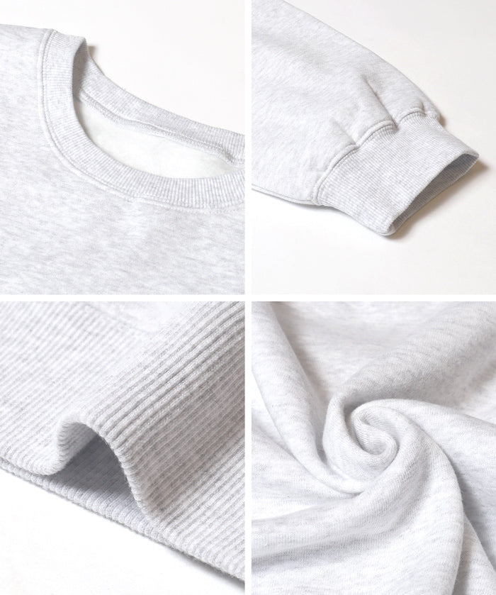 【重磅棉】素色復古刷色長袖衛衣