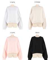 【重磅棉】素色復古刷色長袖衛衣