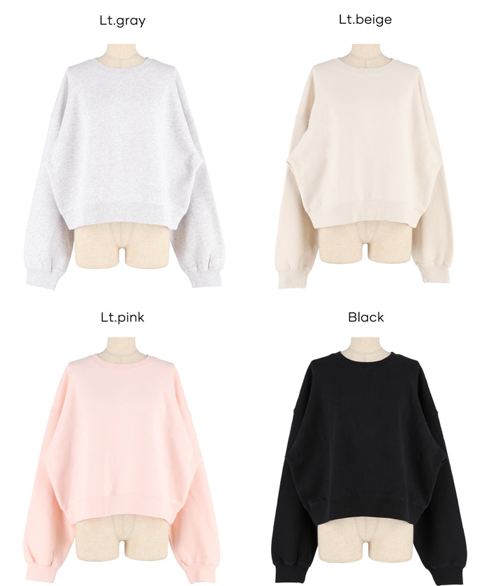 【重磅棉】素色復古刷色長袖衛衣