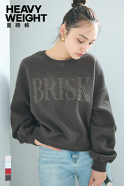 【重磅棉】LOGO復古刷色長袖衛衣