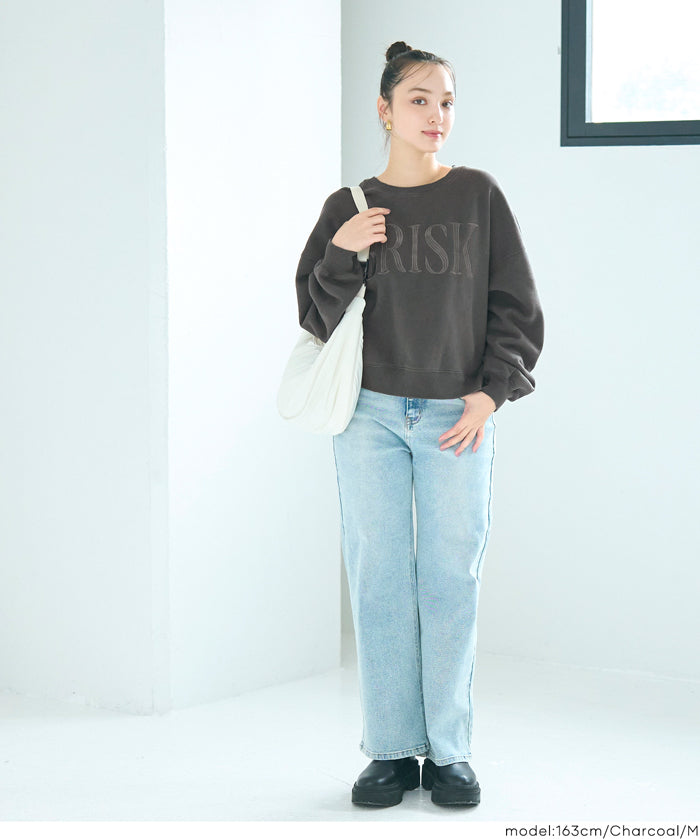 【重磅棉】LOGO復古刷色長袖衛衣