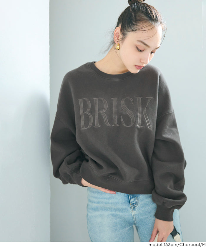 【重磅棉】LOGO復古刷色長袖衛衣