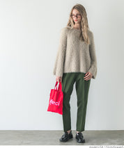 Shaggy knit boat neck top