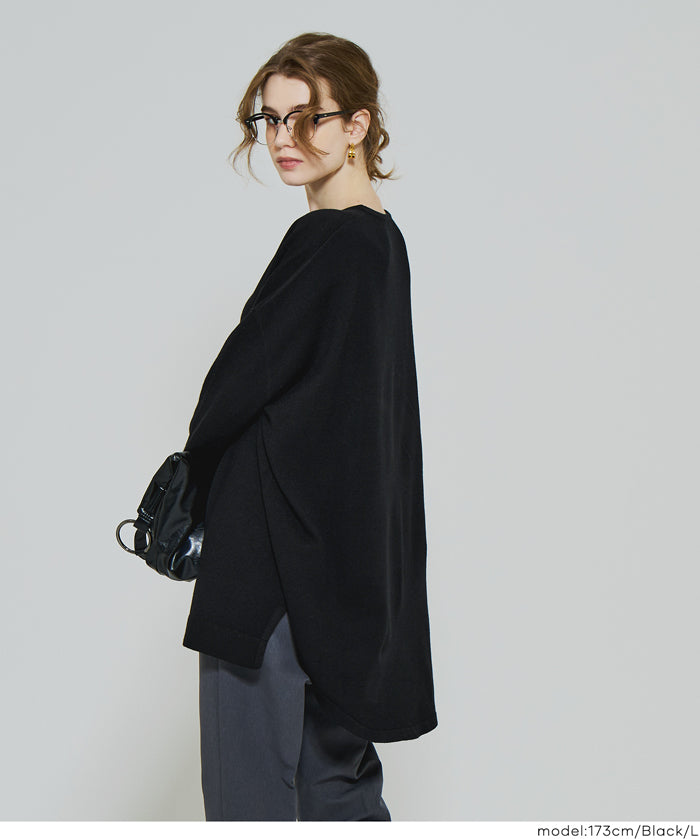 Crew neck knit tunic