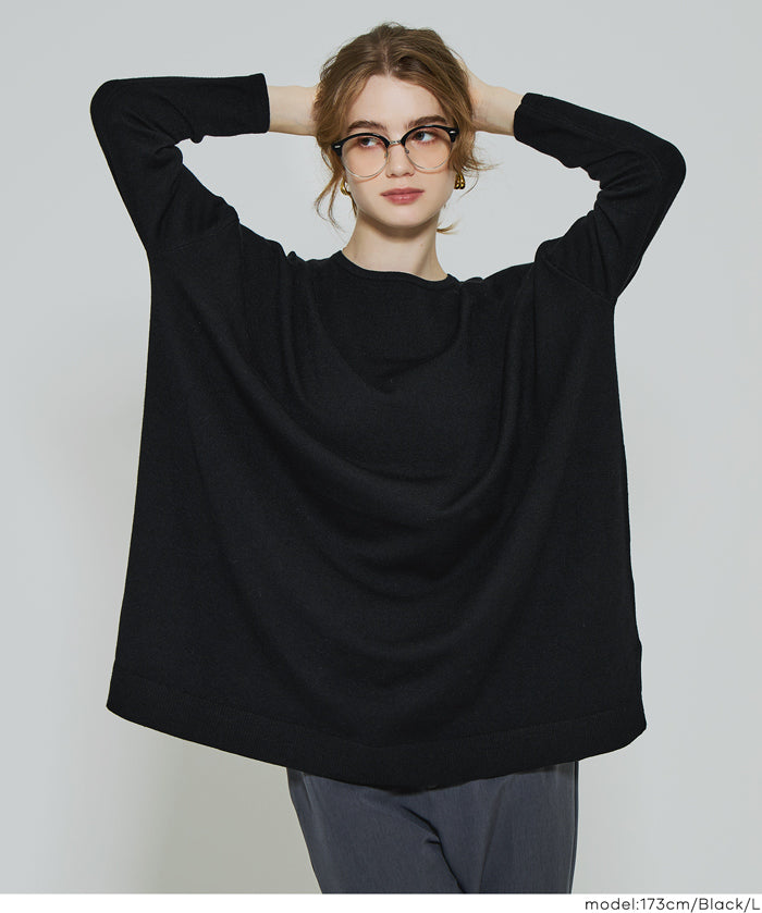 Crew neck knit tunic