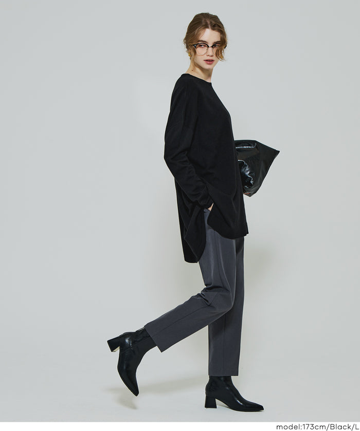 Crew neck knit tunic