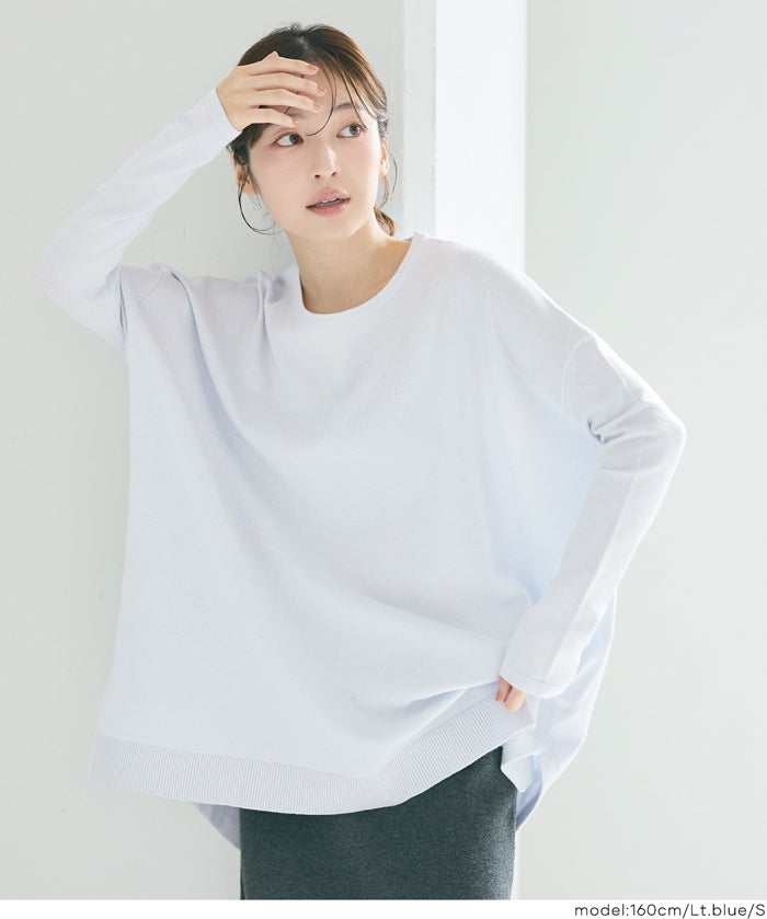 Crew neck knit tunic
