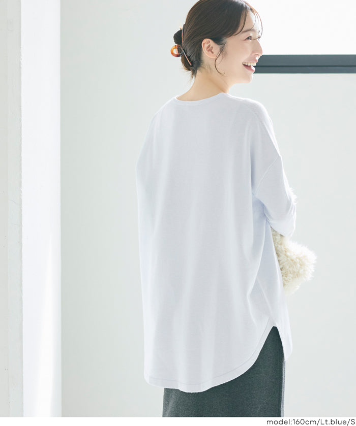Crew neck knit tunic