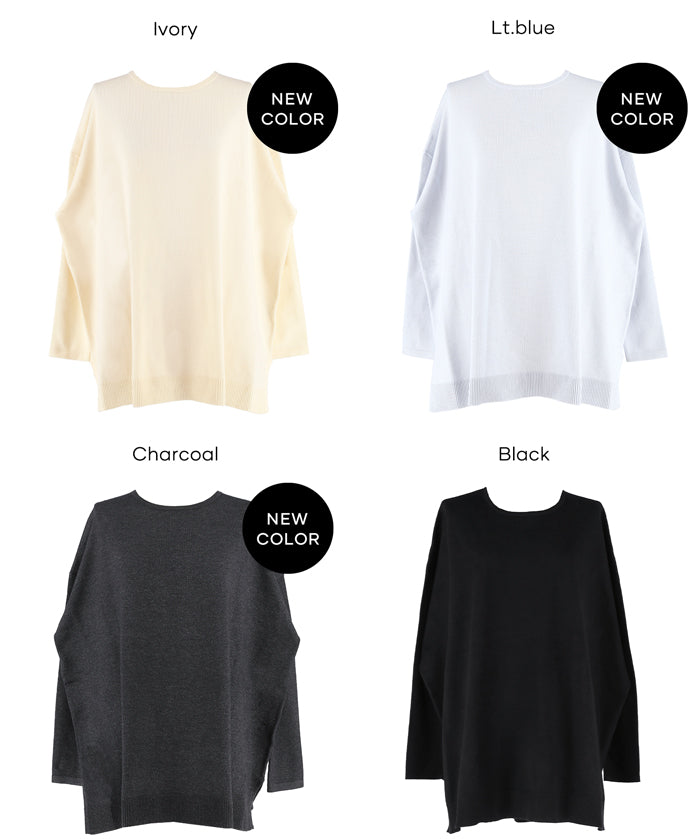 Crew neck knit tunic