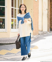 Crew neck knit tunic