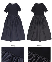 Elegant Light Knitted Spliced Dress