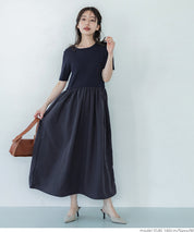 Elegant Light Knitted Spliced Dress