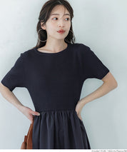 Elegant Light Knitted Spliced Dress