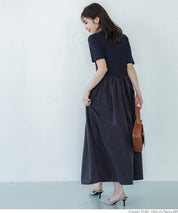 Elegant Light Knitted Spliced Dress