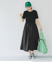 Elegant Light Knitted Spliced Dress