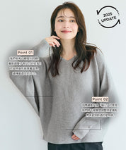 Dolman V-neck knit top