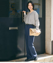 Dolman V-neck knit top