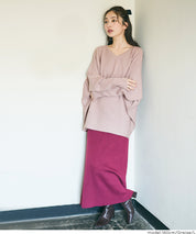 Dolman V-neck knit top