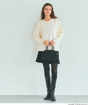 Dolman V-neck knit top