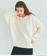 Dolman V-neck knit top