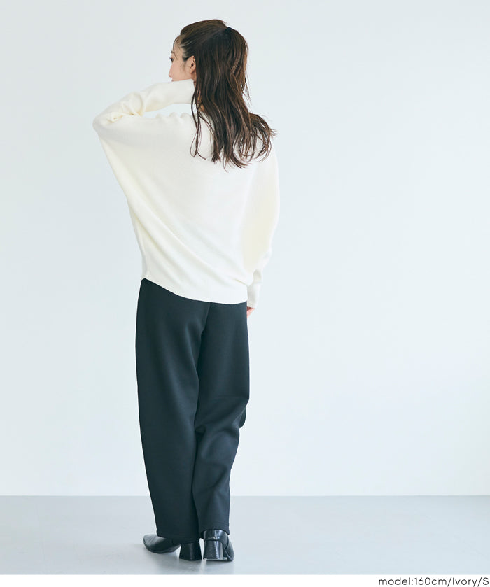 Dolman V-neck knit top