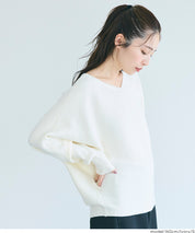 Dolman V-neck knit top