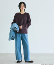 Dolman V-neck knit top