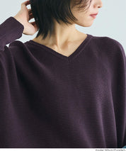 Dolman V-neck knit top